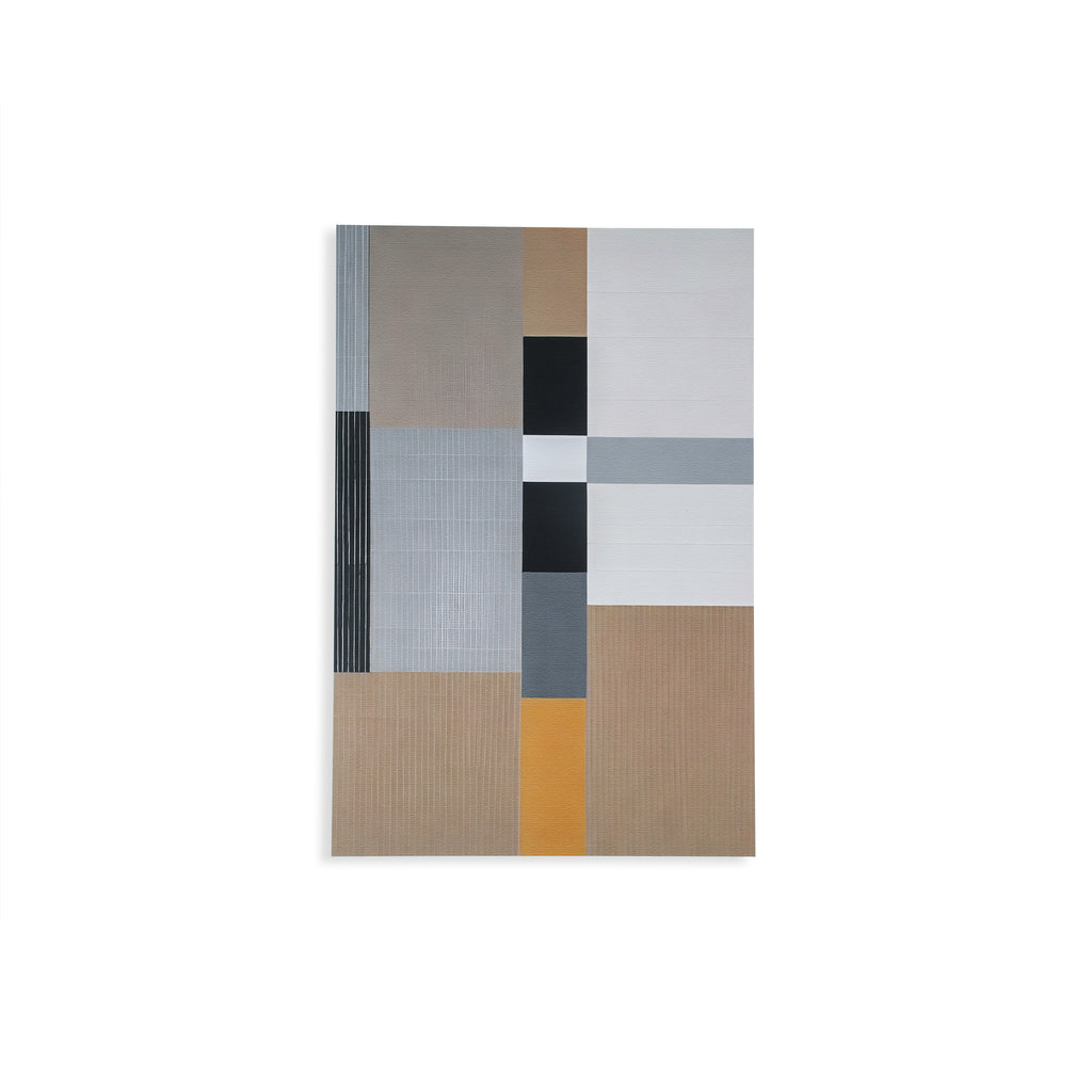 1378 (A+D) Gray + Tan Geometric B