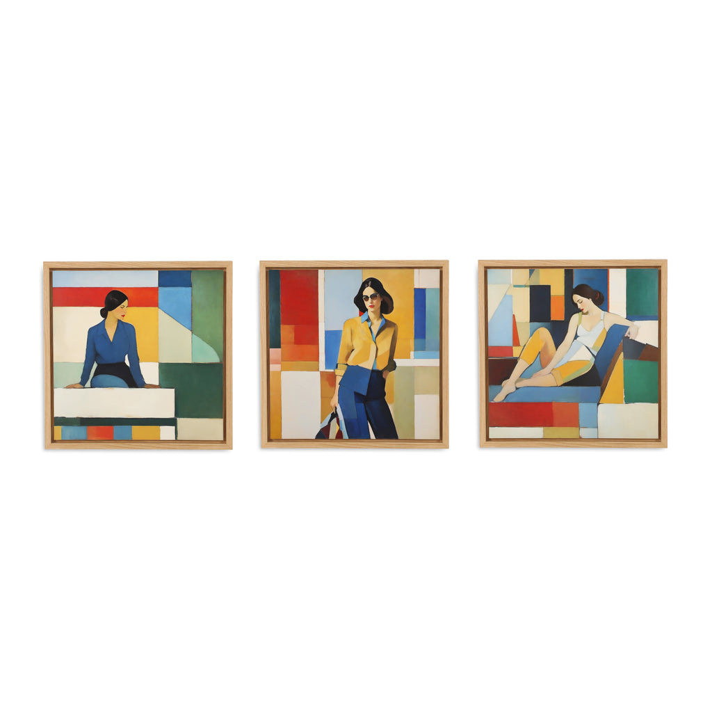 1381 (A+D) Cubist Woman Lila