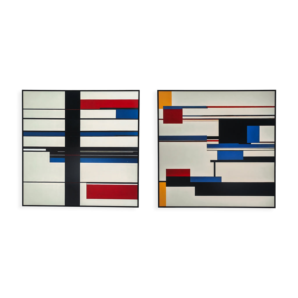 1382 (A+D) De Stijl Red Blue A