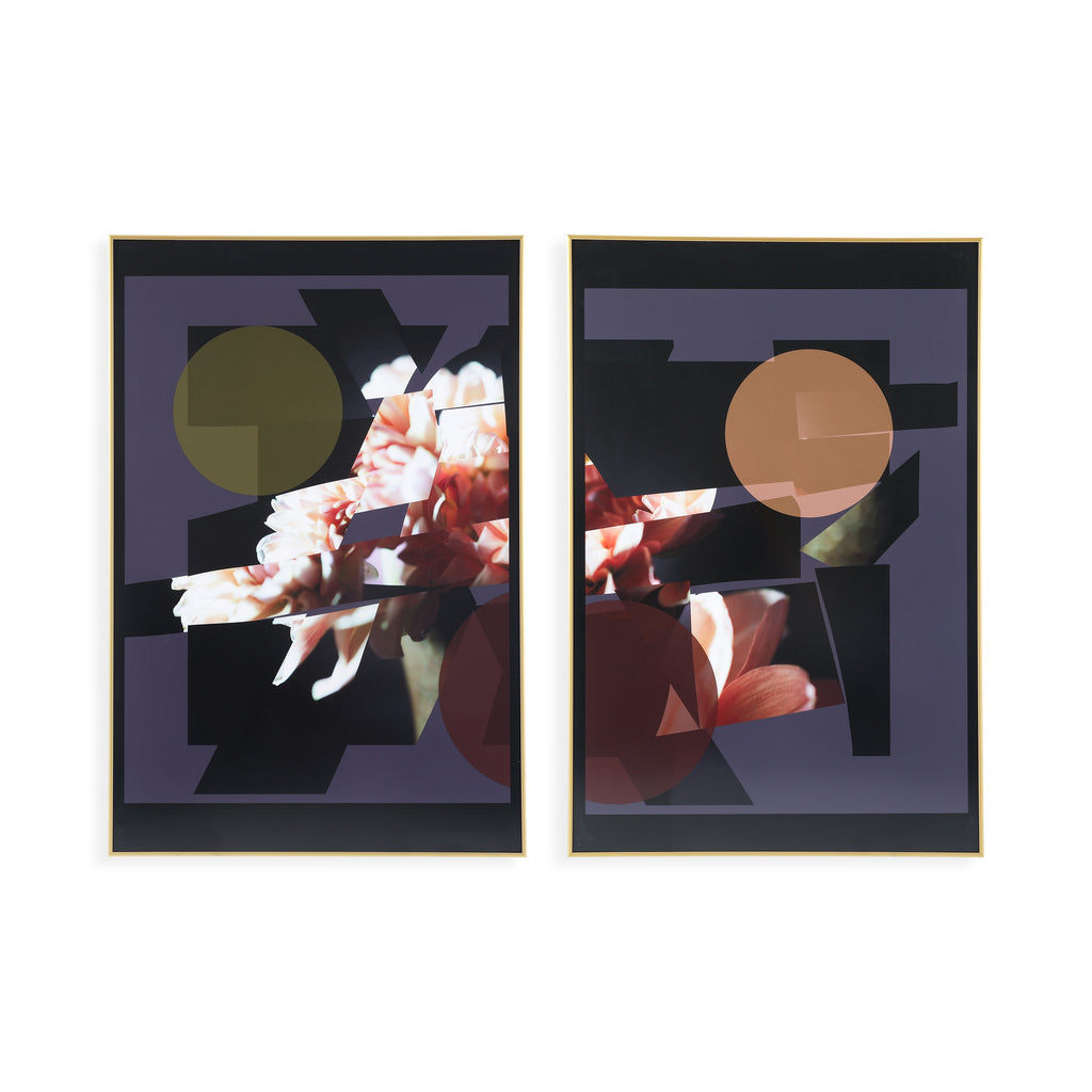 1393 (A+D) Floral Shapes Collage A