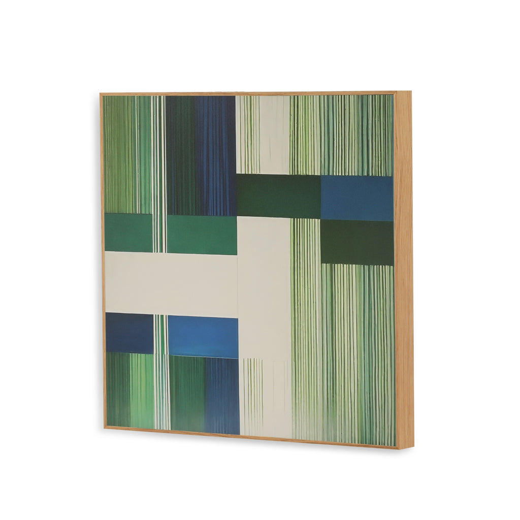 1399 (A+D) Green Stripe Abstract C