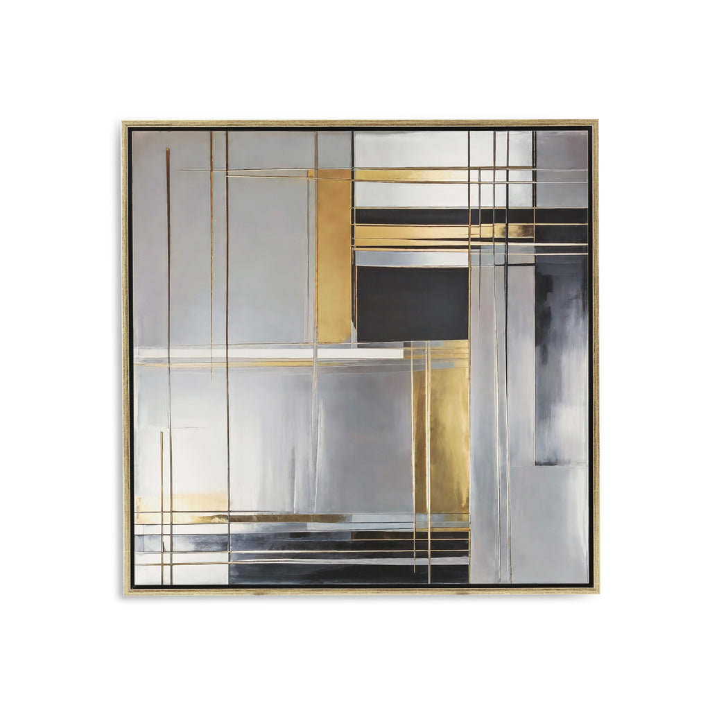 1400 (A+D) Silver Metallic Geometric A
