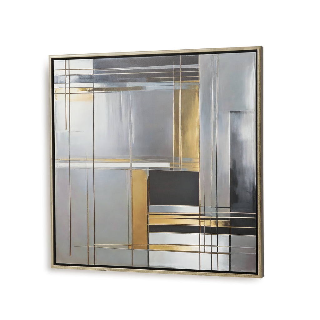 1400 (A+D) Silver Metallic Geometric A