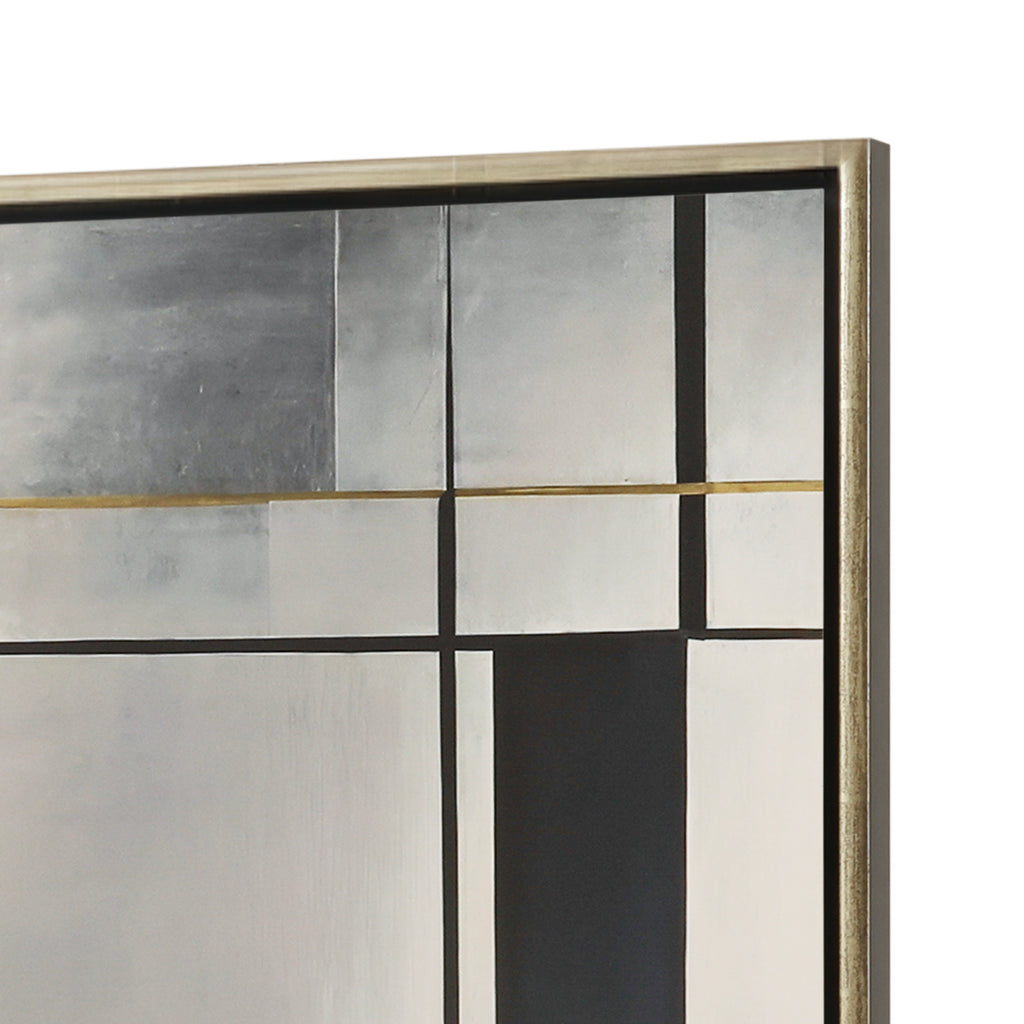 1401 (A+D) Silver Metallic Geometric