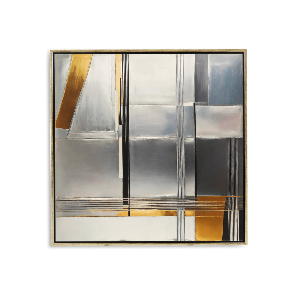 1402 (A+D) Silver Metallic Geometric C