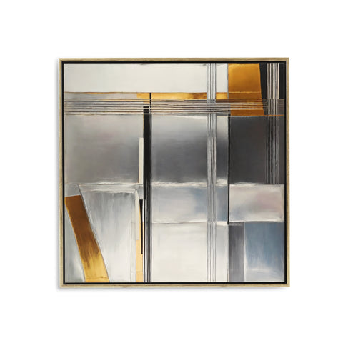 1402 (A+D) Silver Metallic Geometric C