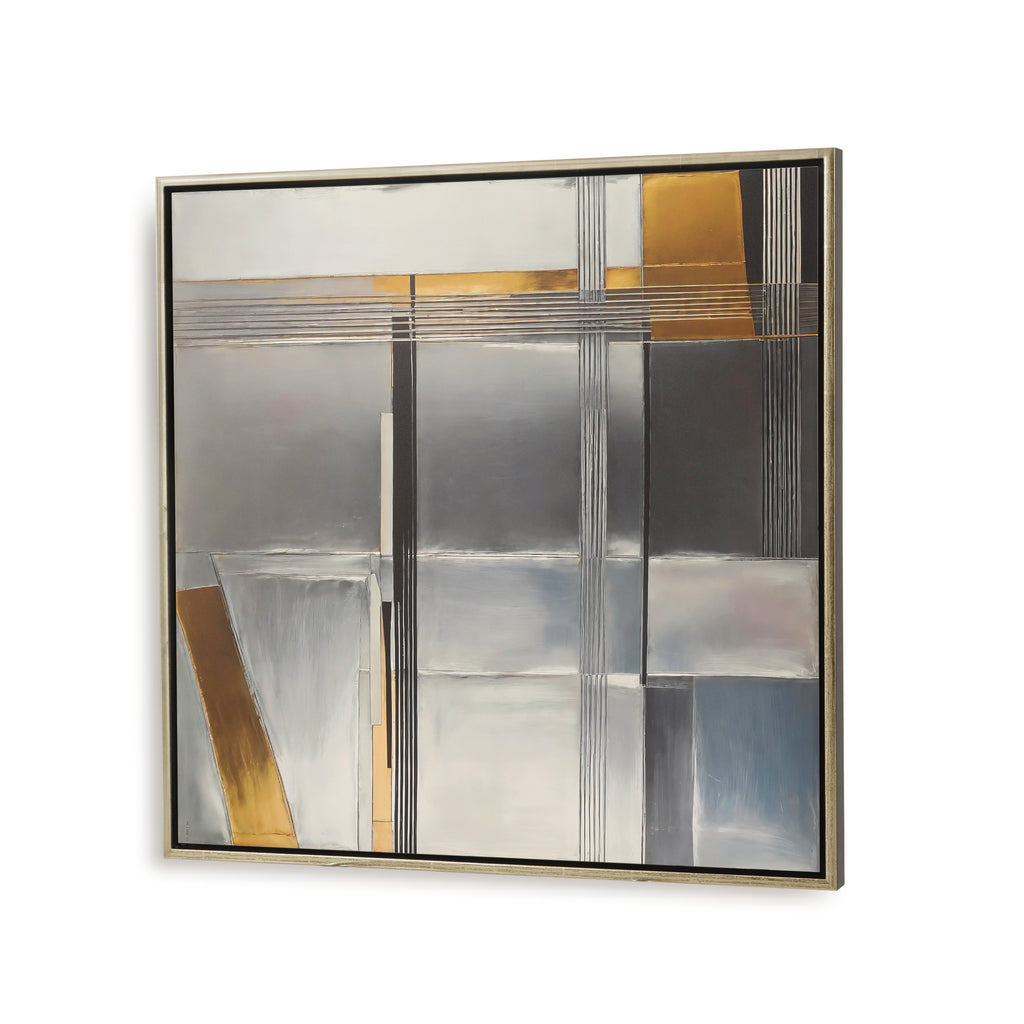 1402 (A+D) Silver Metallic Geometric C