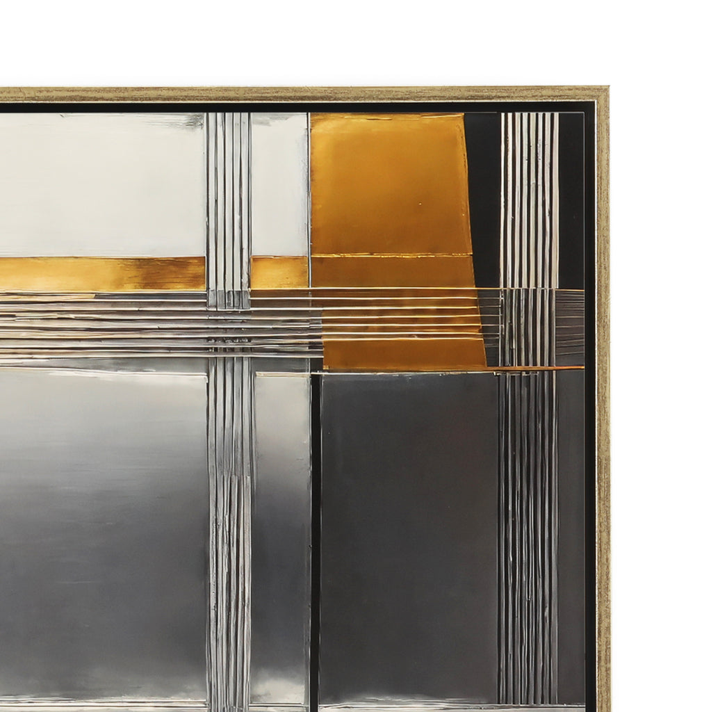 1402 (A+D) Silver Metallic Geometric C