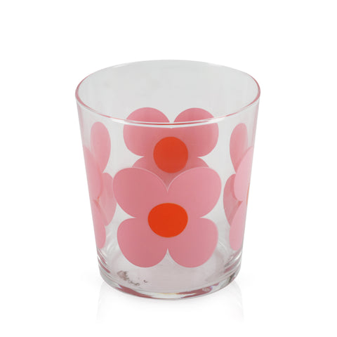 Pink Flower Glass