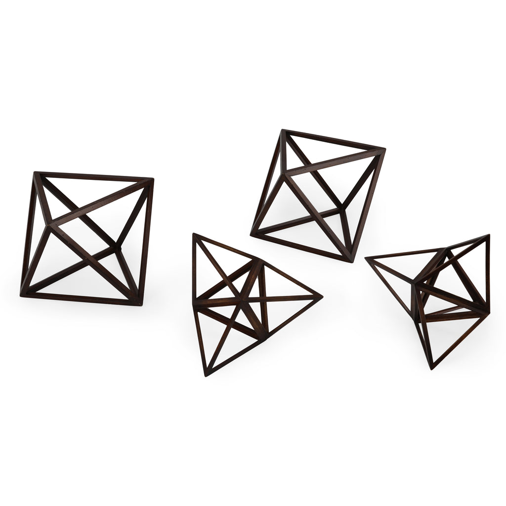 Wood Diamond Tabletop Sculpture (A+D)