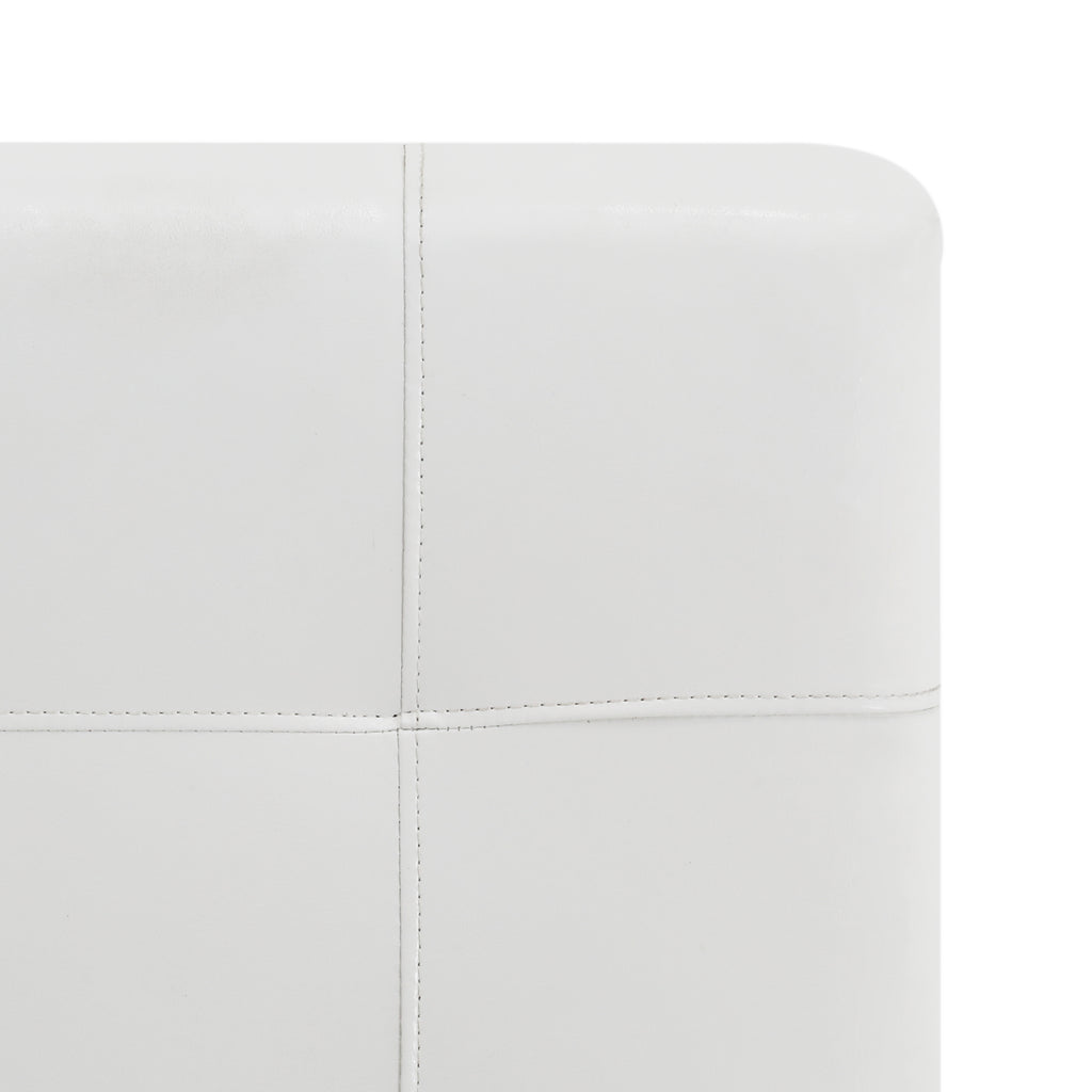White Leather Swivel Scoop Chair