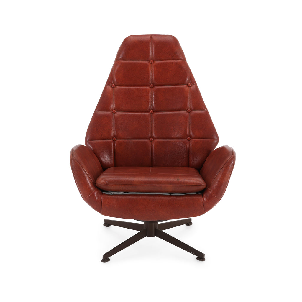 Red Leather Lounge Chair