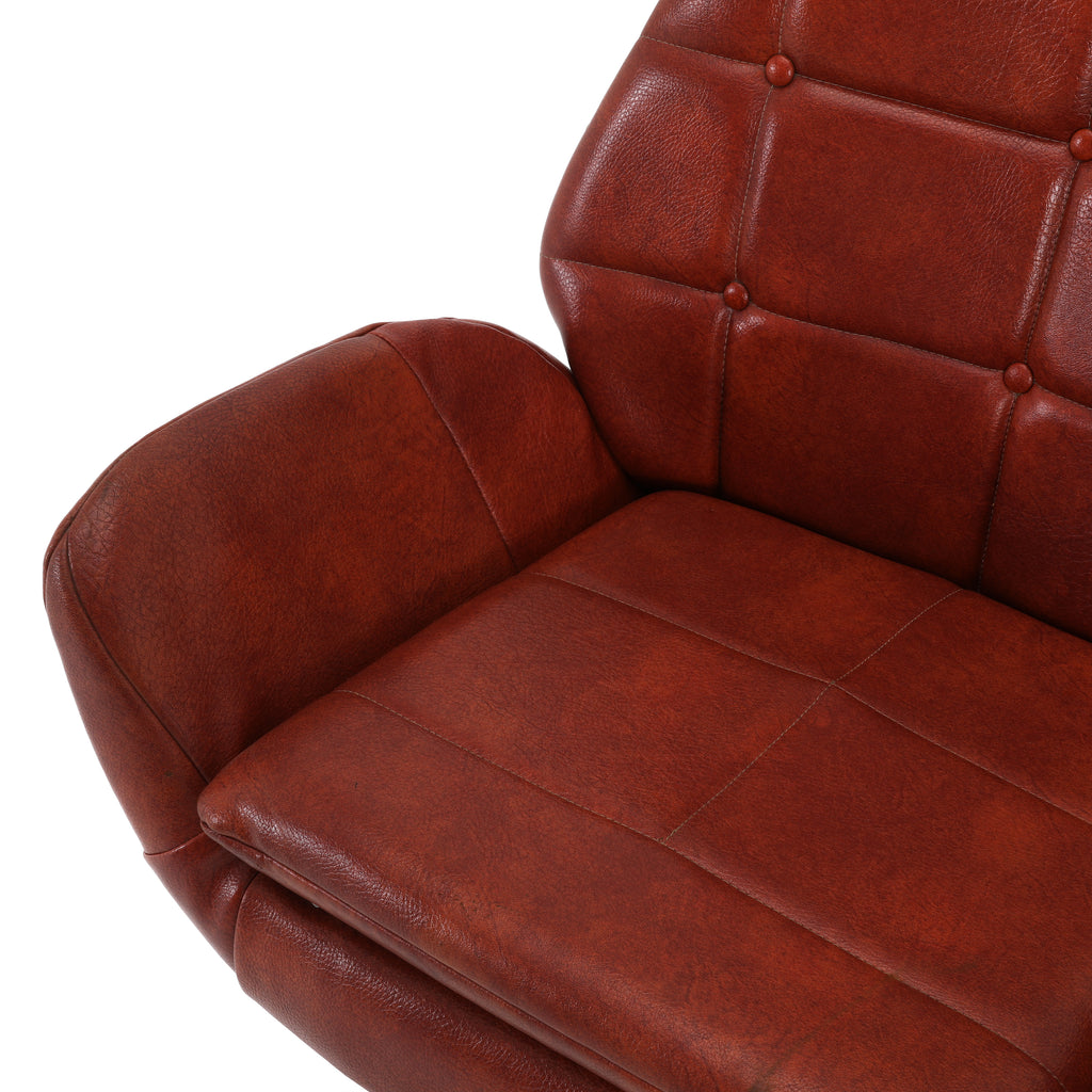 Red Leather Lounge Chair