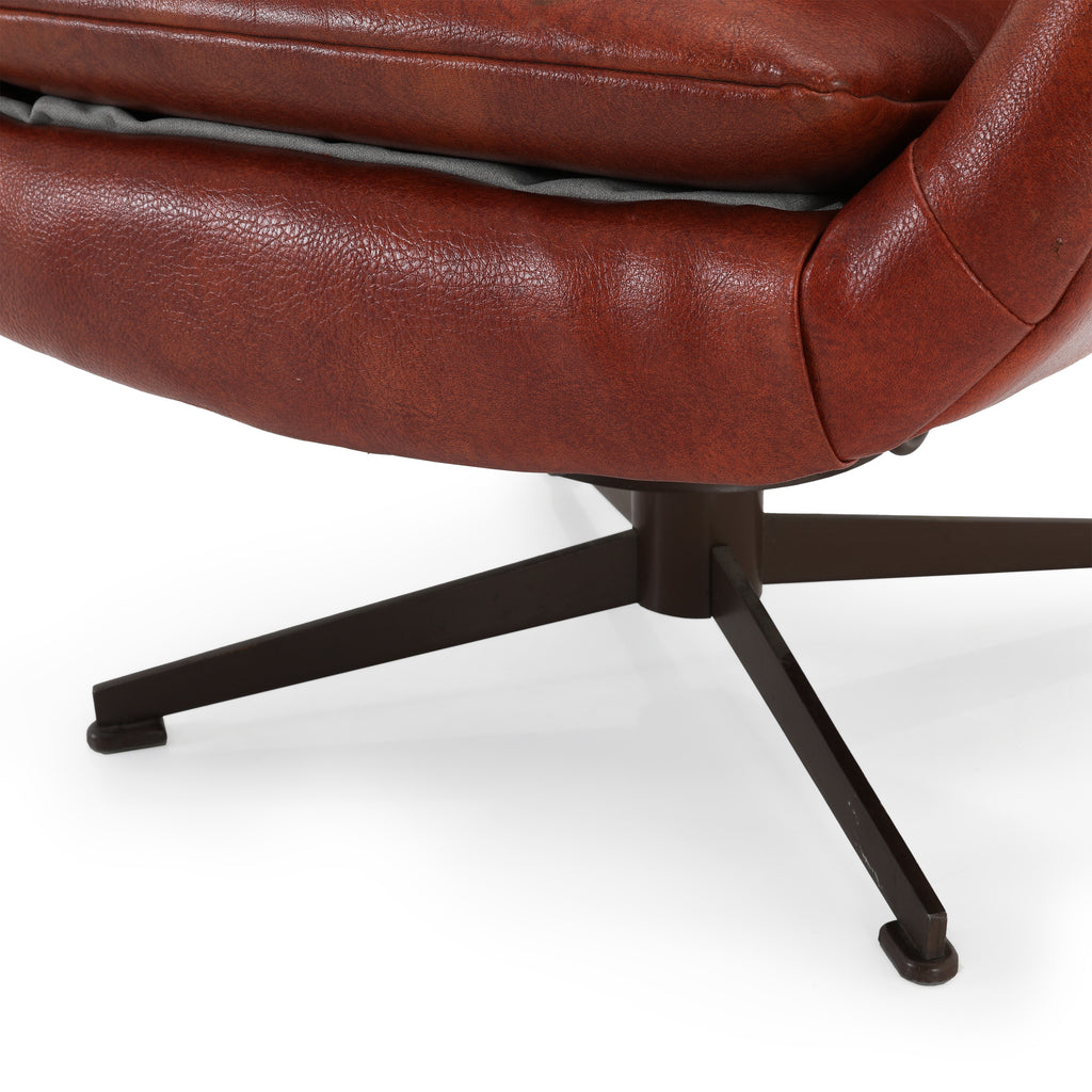 Red Leather Lounge Chair