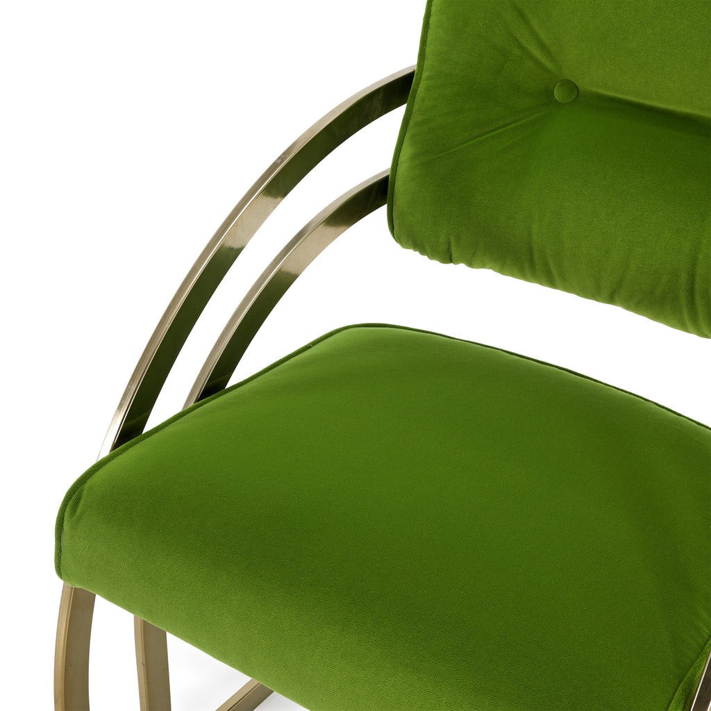 Green & Gold Deco Dining Side Chair