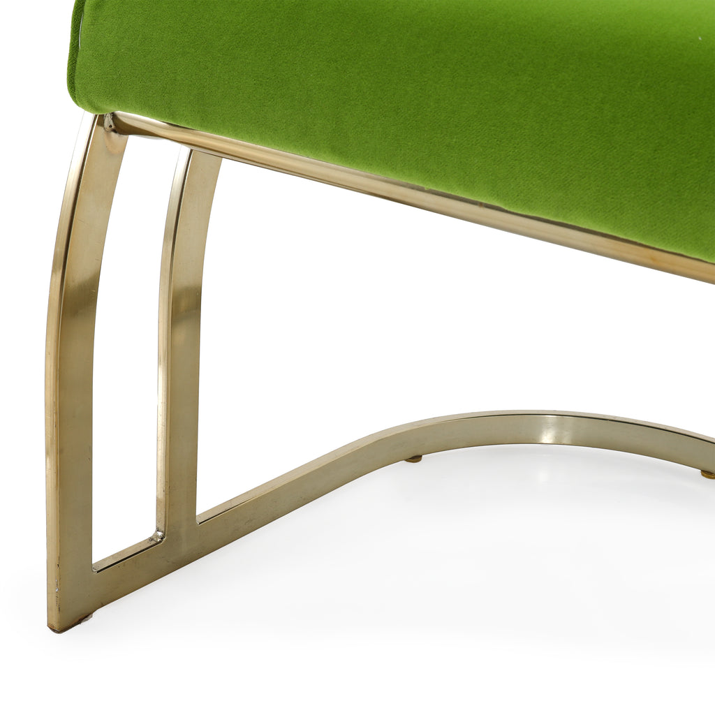 Green & Gold Deco Dining Side Chair