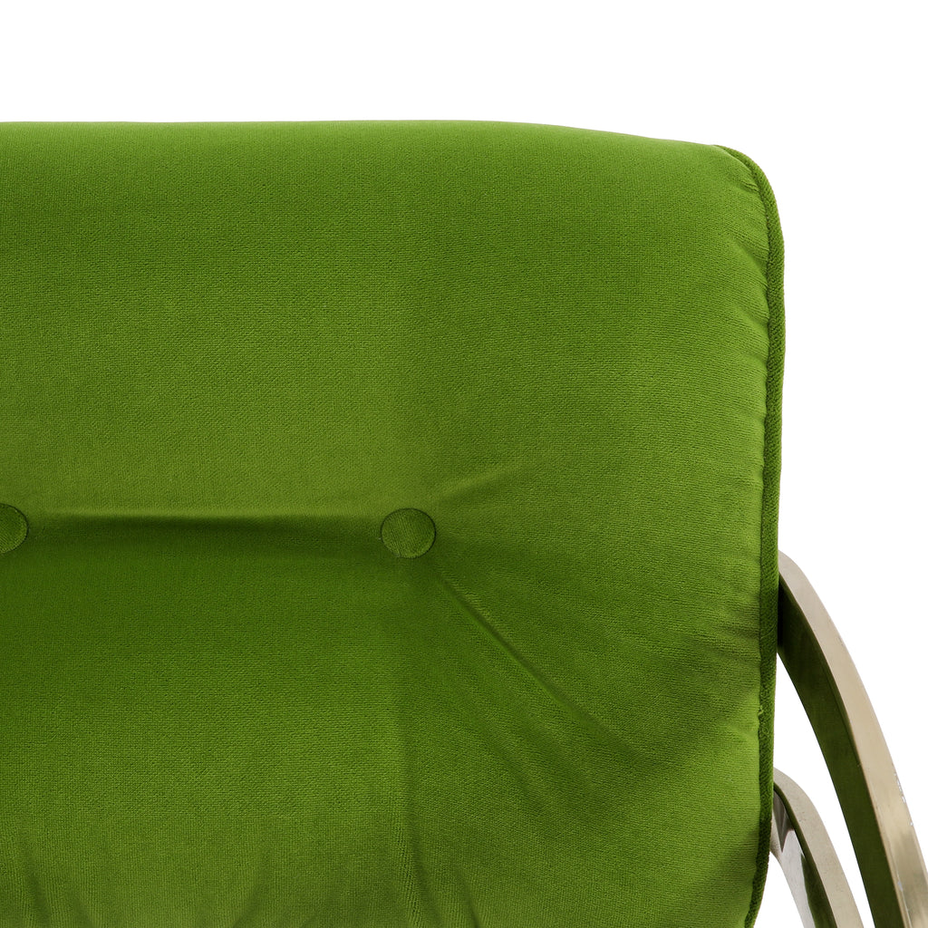 Green & Gold Deco Dining Side Chair