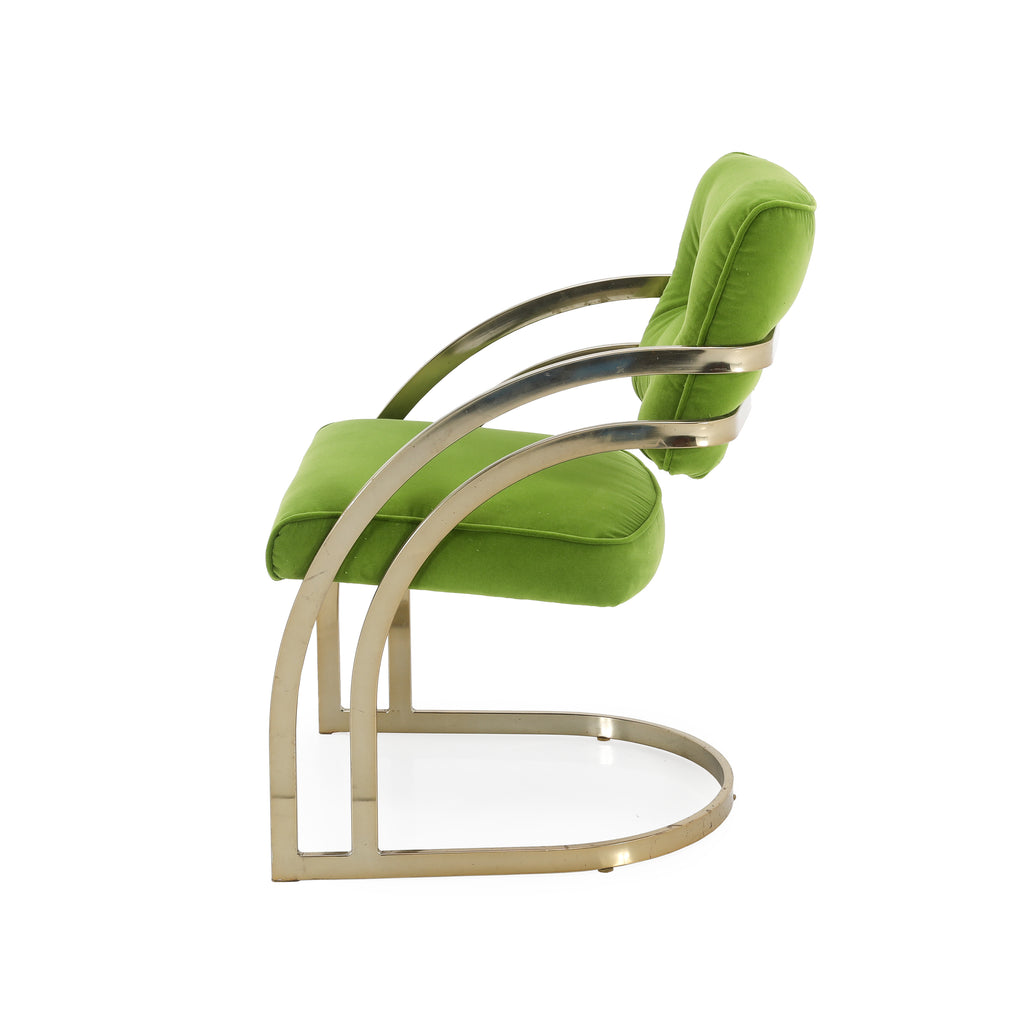 Green & Gold Deco Dining Side Chair
