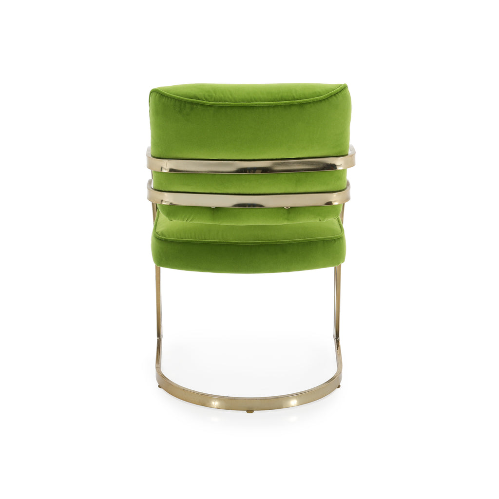 Green & Gold Deco Dining Side Chair