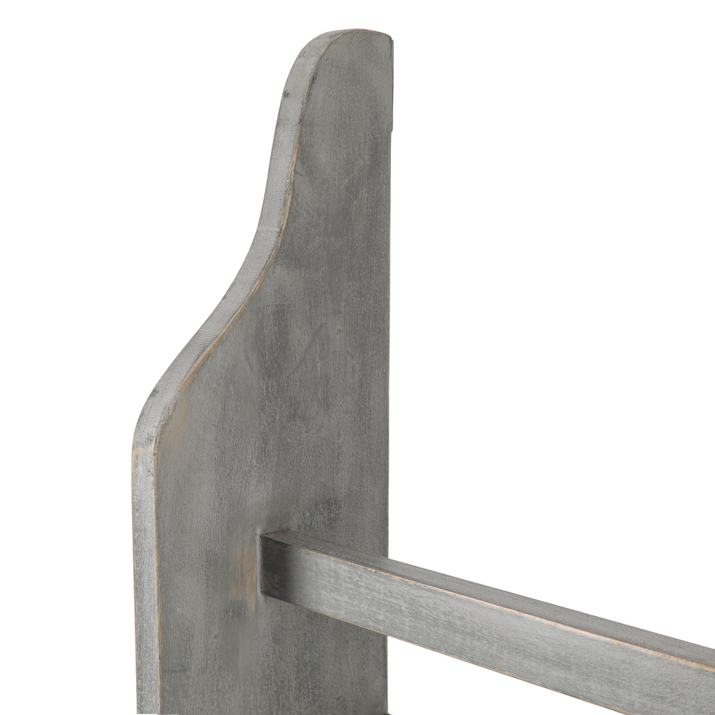 Distressed Grey / Silver Wall Rack