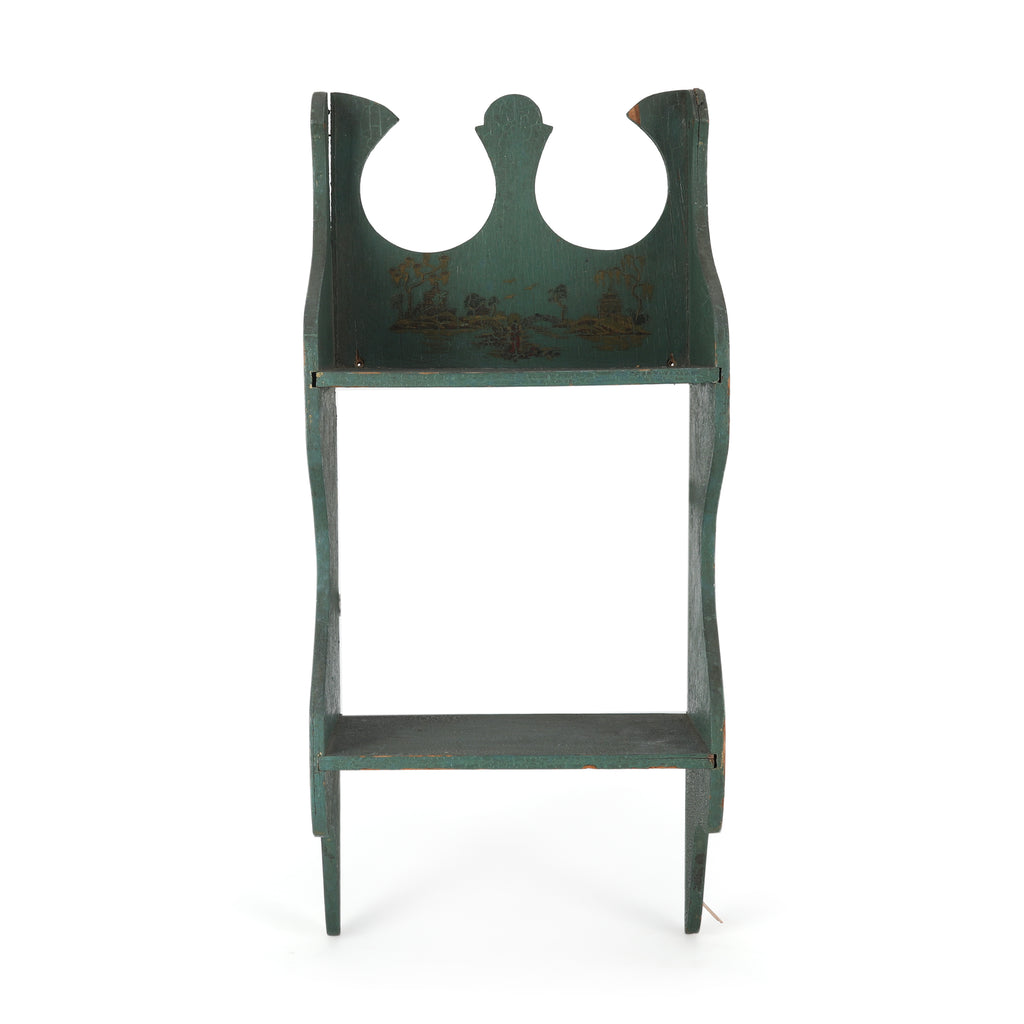 Distressed Emerald Wall Mounted Shelf
