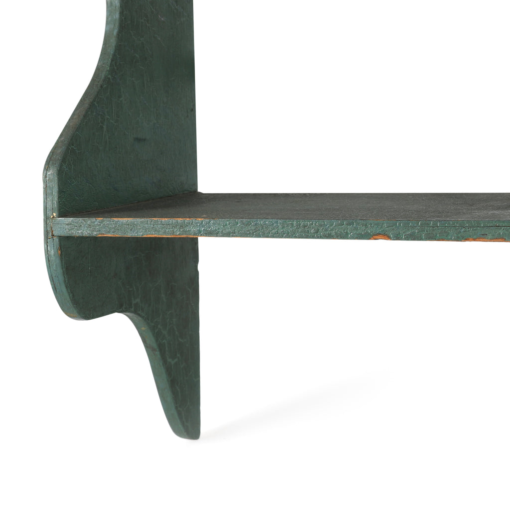 Distressed Emerald Wall Mounted Shelf