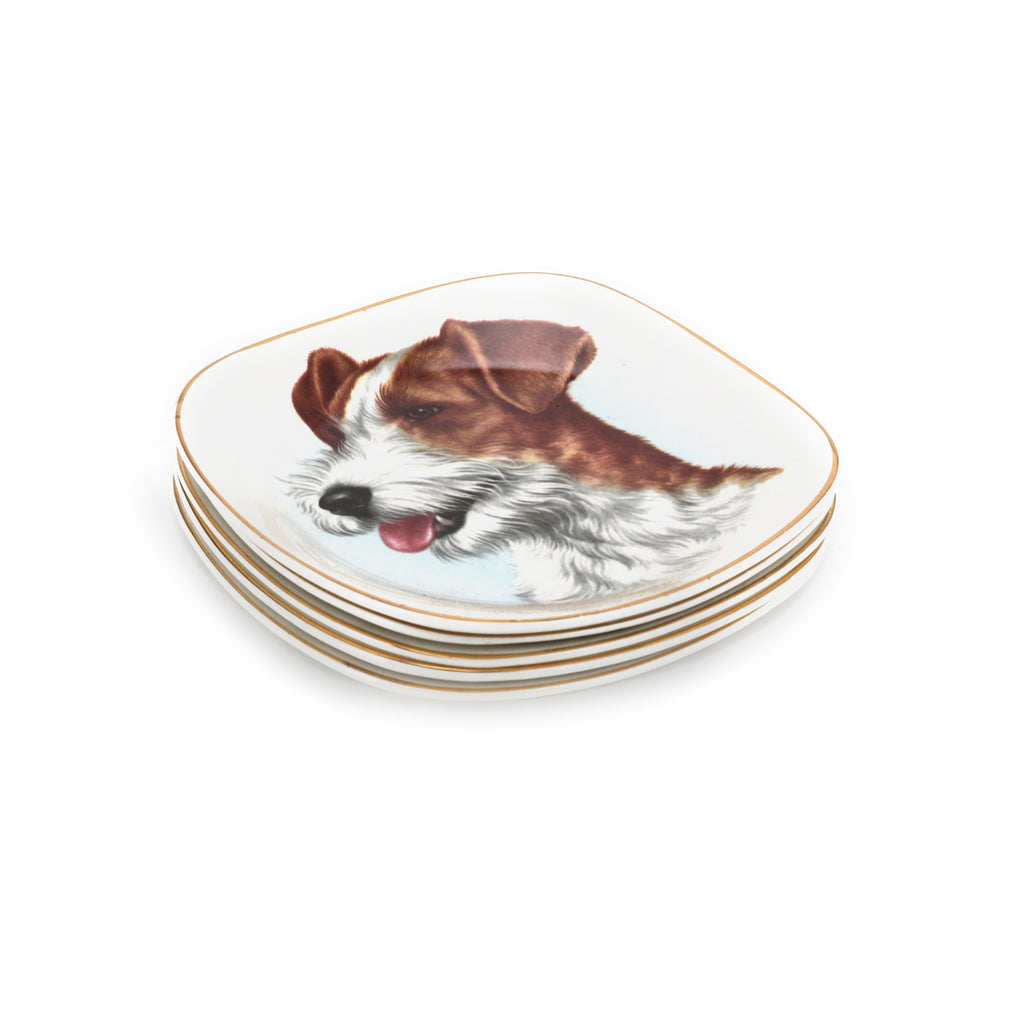 White Ceramic Spaniel Dog Dish (A+D)