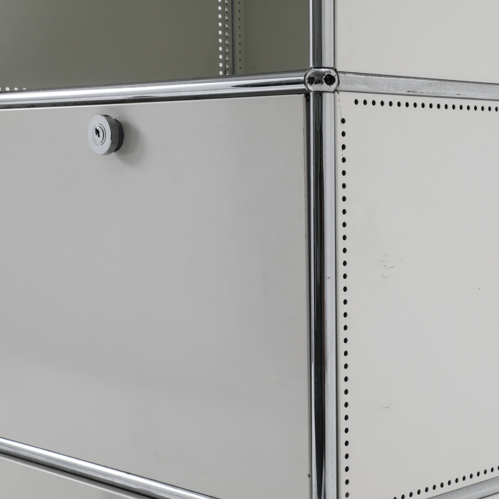 White USM Haller Single Shelving Unit
