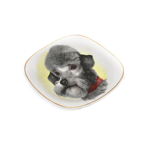 White Ceramic German Poodle Dish (A+D)