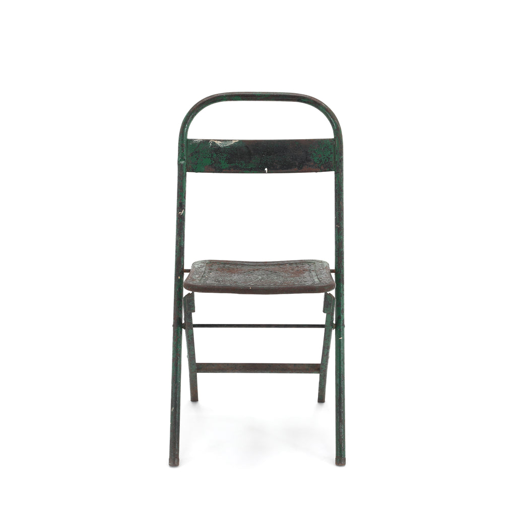 Rustic Green Folding Chair