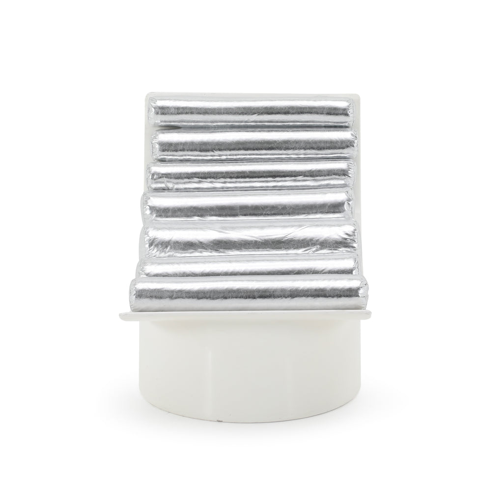 Silver & White Roller Cushion Modern Lounge Chair