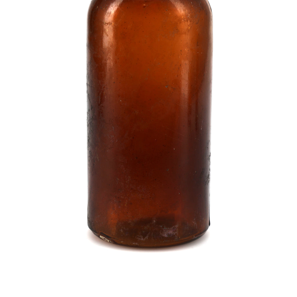 Brown Glass Bottle w/ Green Stopper (A+D)