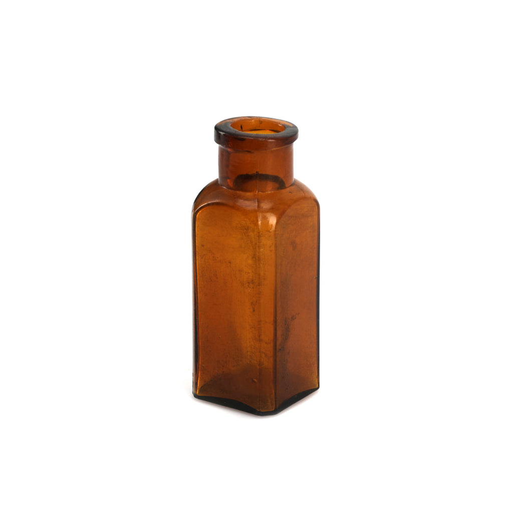 Miniature Brown Glass Bottle (A+D)