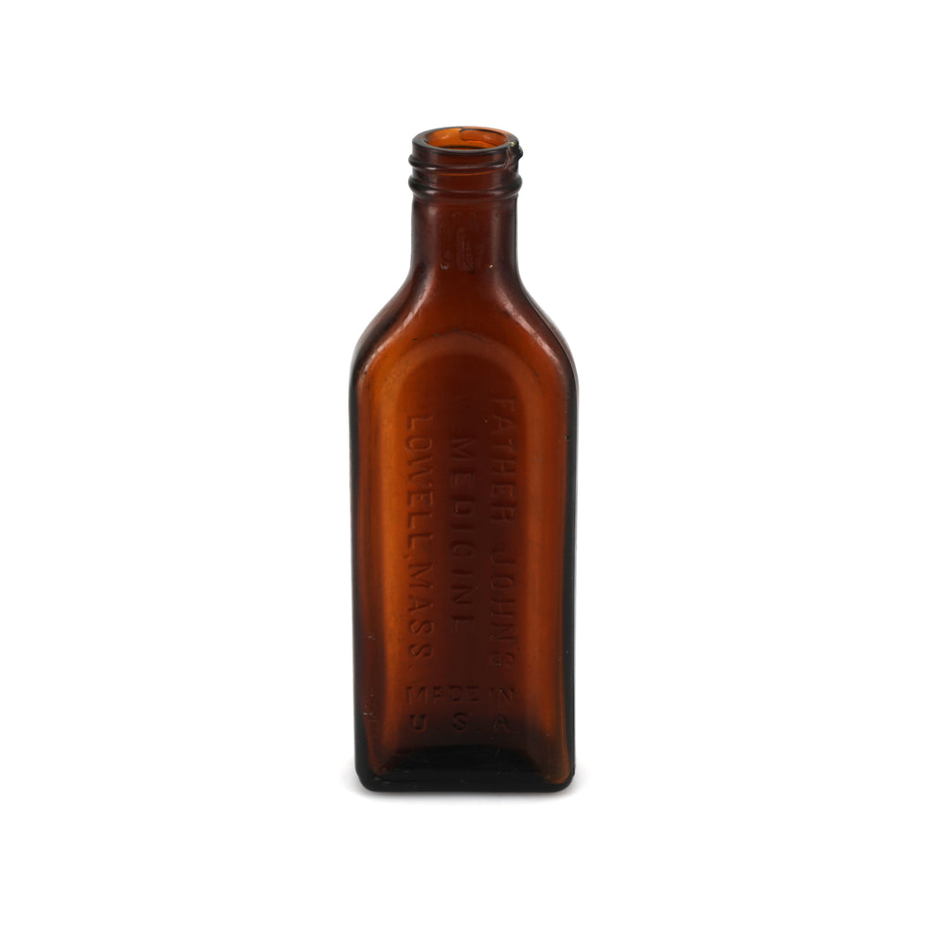 Small Brown Glass Medicine Bottle (A+D)