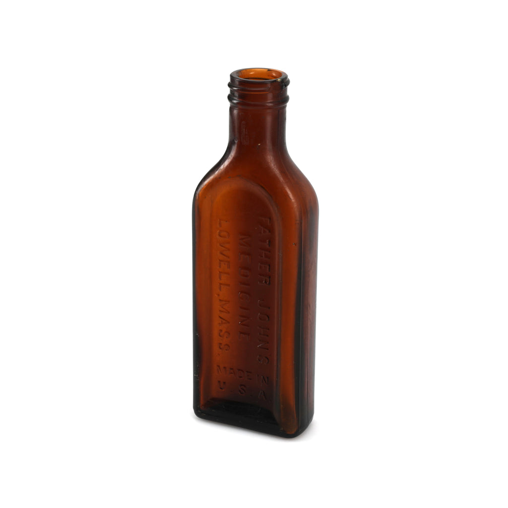 Small Brown Glass Medicine Bottle (A+D)