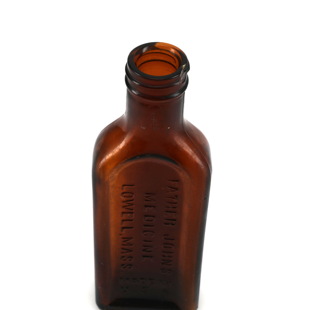 Small Brown Glass Medicine Bottle (A+D)