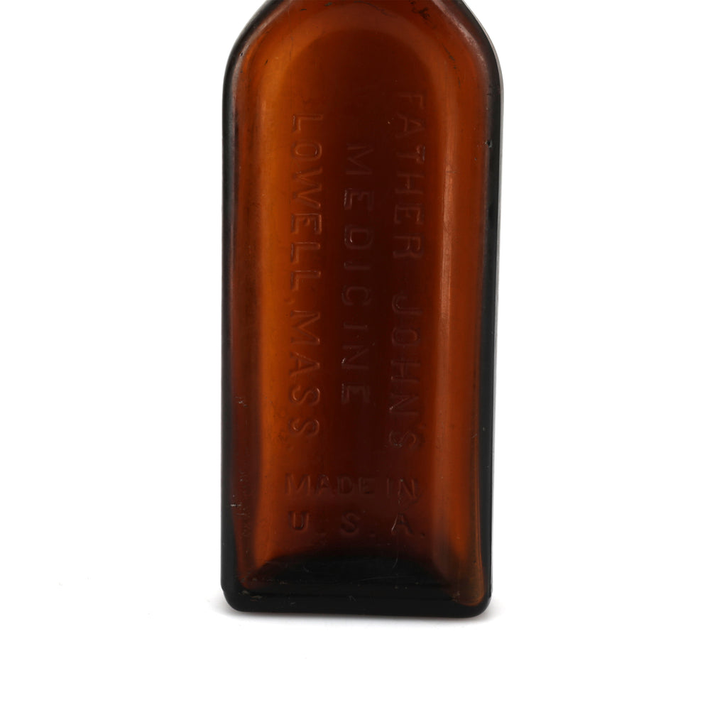 Small Brown Glass Medicine Bottle (A+D)