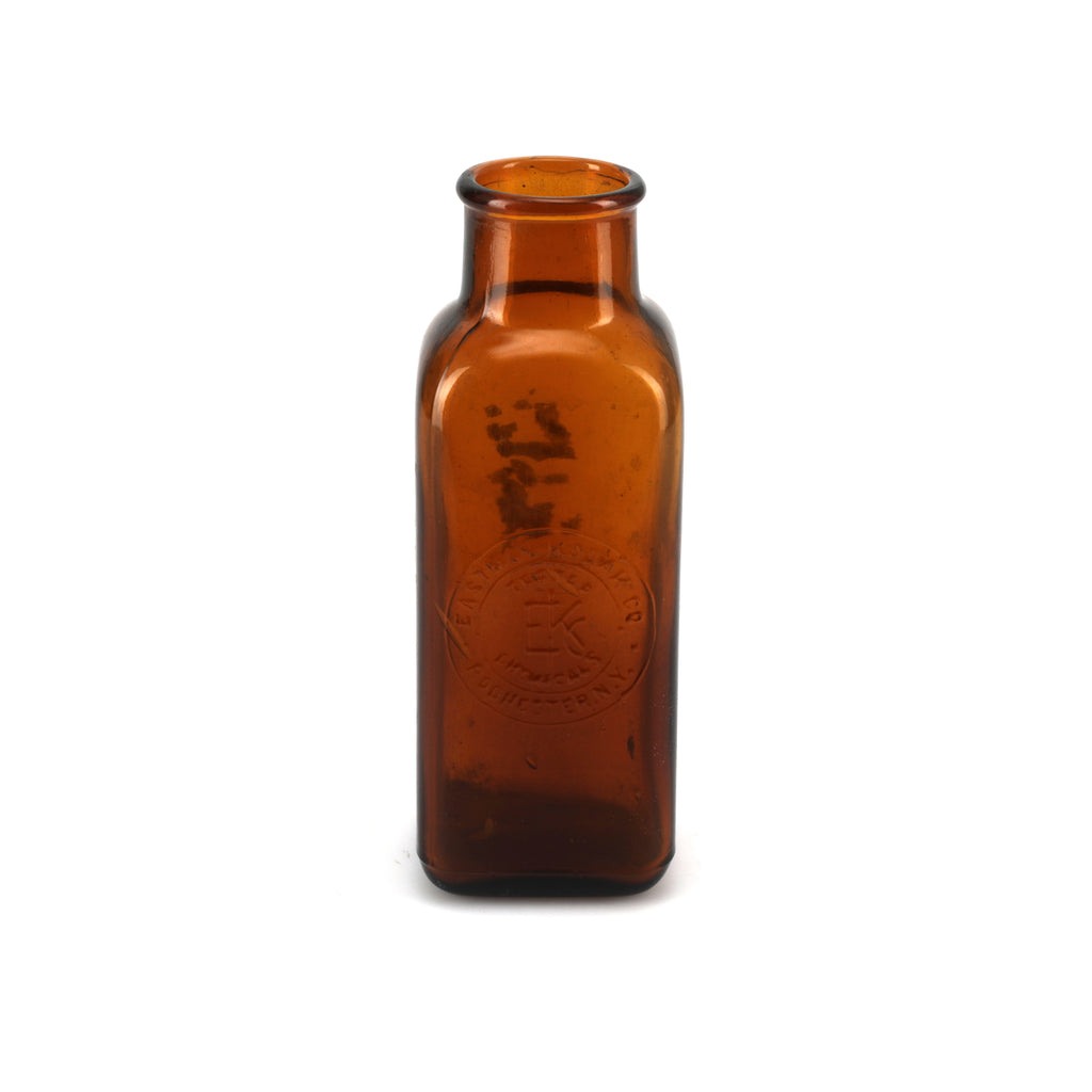Small Brown Glass Medicine Bottle (A+D)