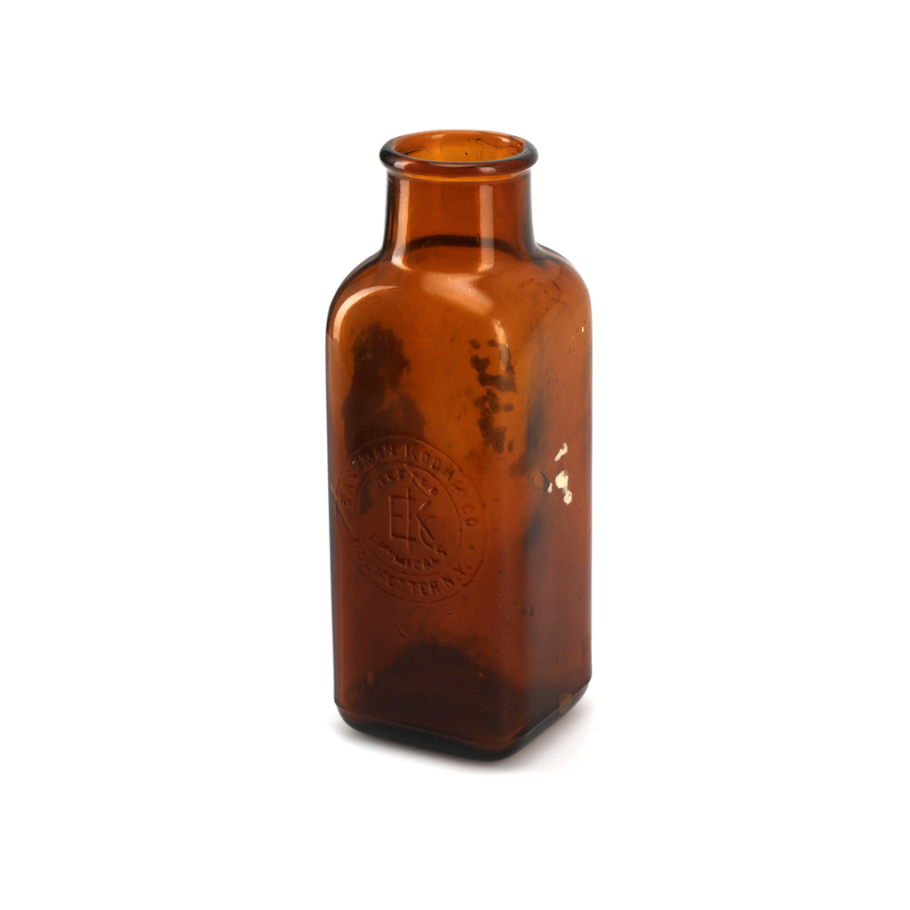 Small Brown Glass Medicine Bottle (A+D)
