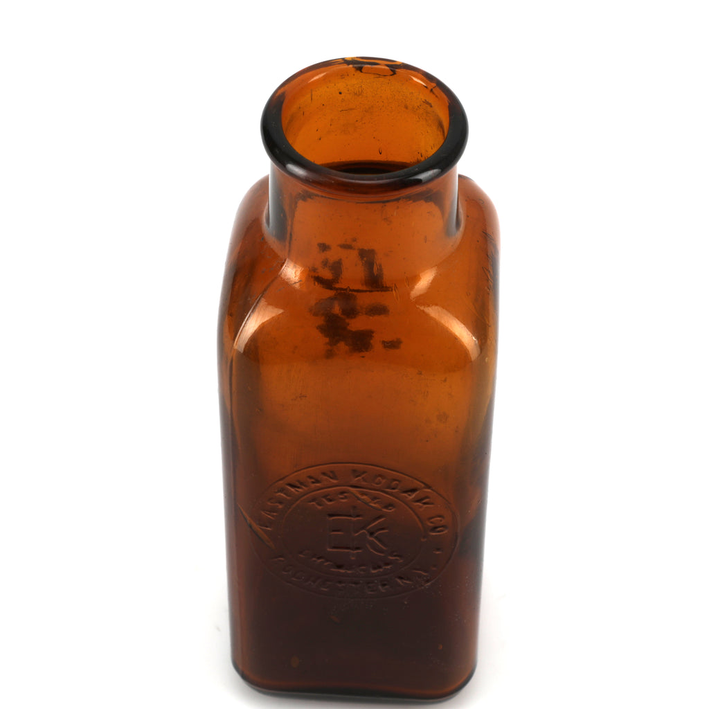 Small Brown Glass Medicine Bottle (A+D)
