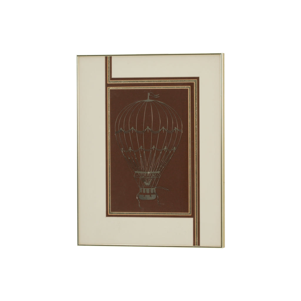 (A+D) Hot Air Balloon Vintage Gold Artwork