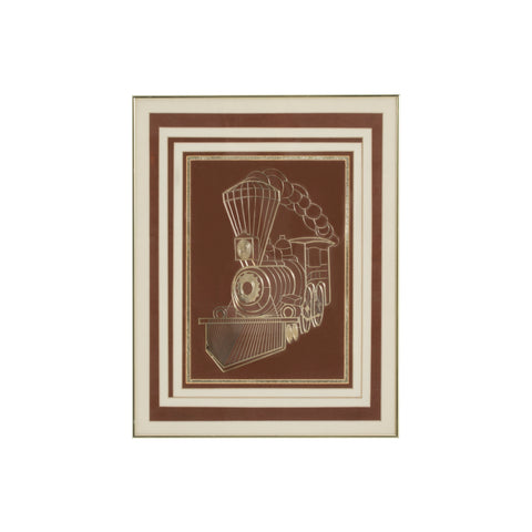 (A+D) Train Vintage Gold Artwork