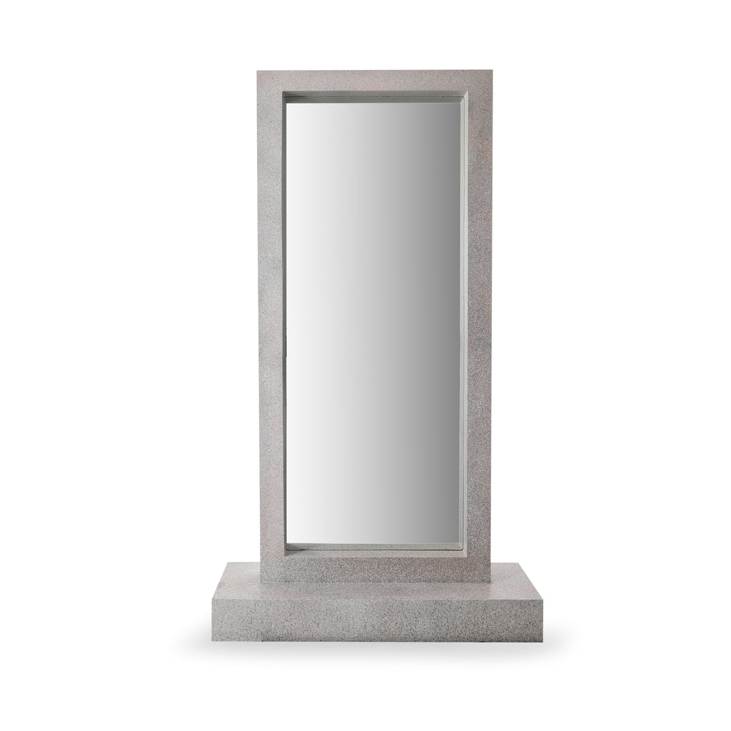 Post Modern Grey Speckled Heavy Floor Mirror