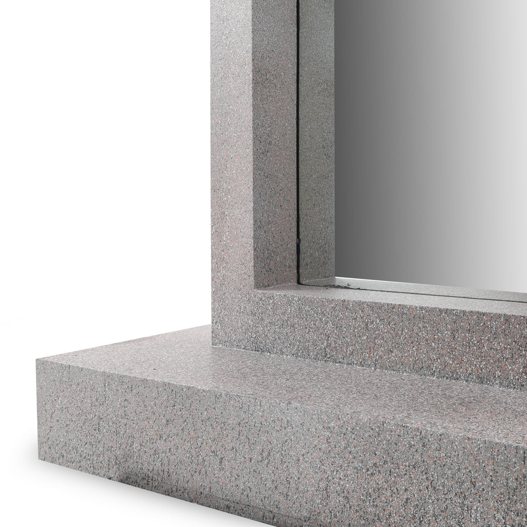 Post Modern Grey Speckled Heavy Floor Mirror