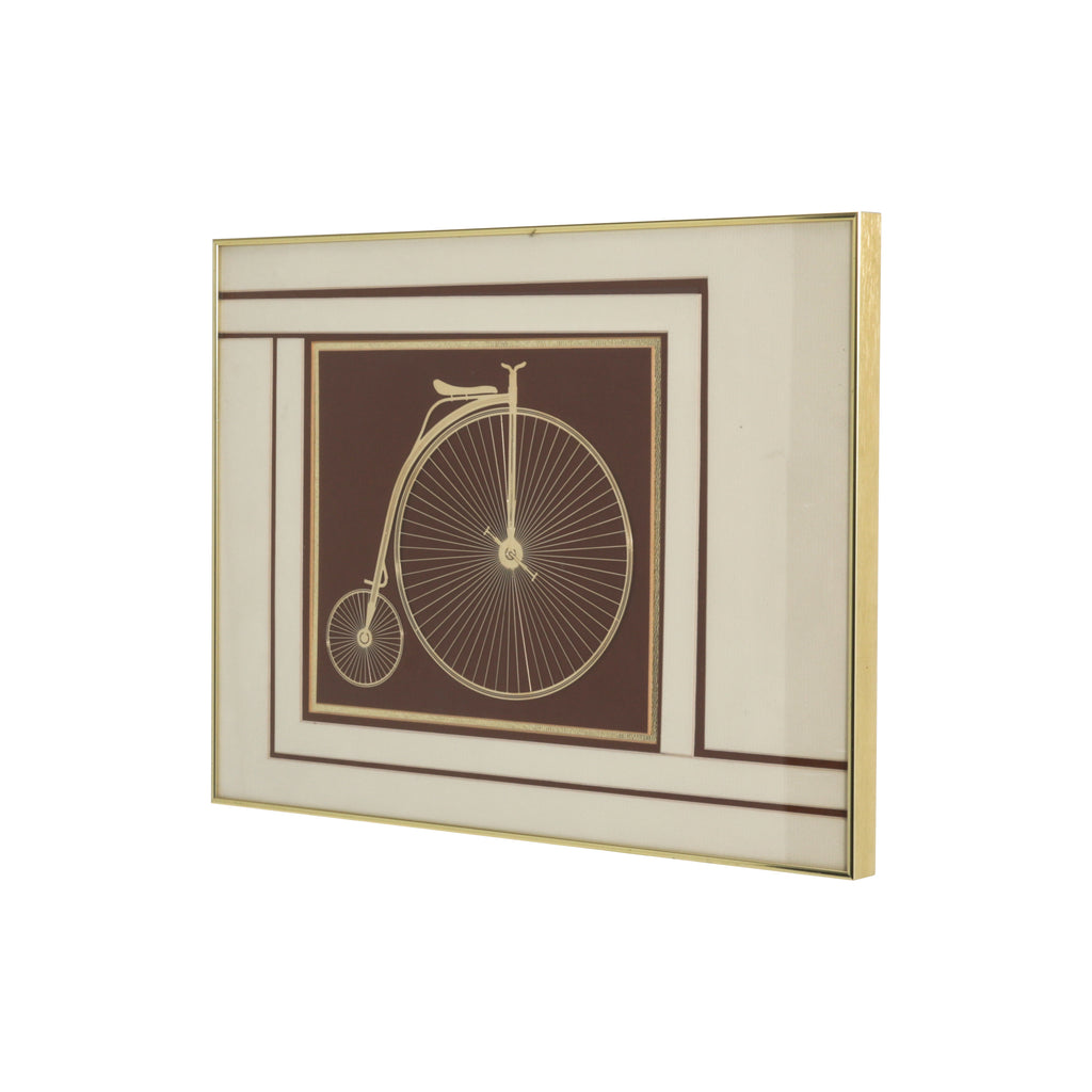 (A+D) Bicycle Vintage Gold Artwork