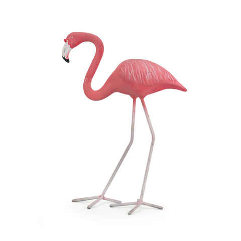 Two Tone Pink Metal Flamingo