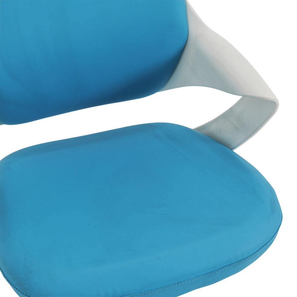 Blue and White Highback Futuristic Office Chair