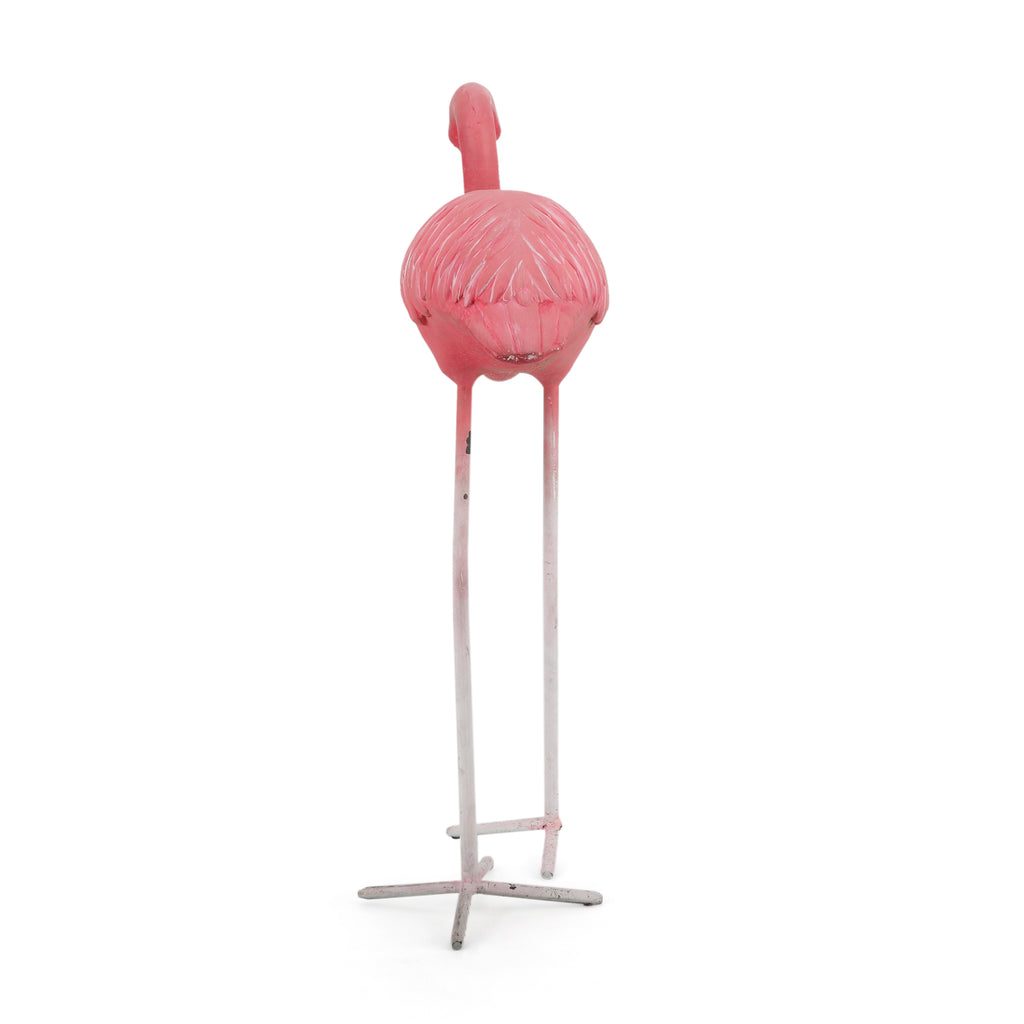 Two Tone Pink Metal Flamingo