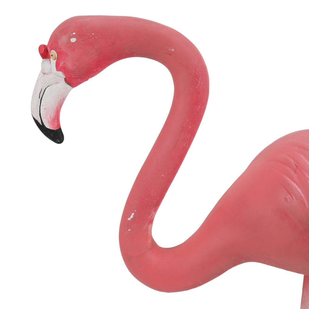 Two Tone Pink Metal Flamingo