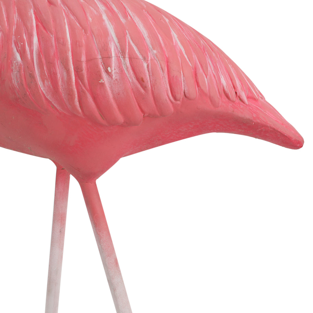 Two Tone Pink Metal Flamingo